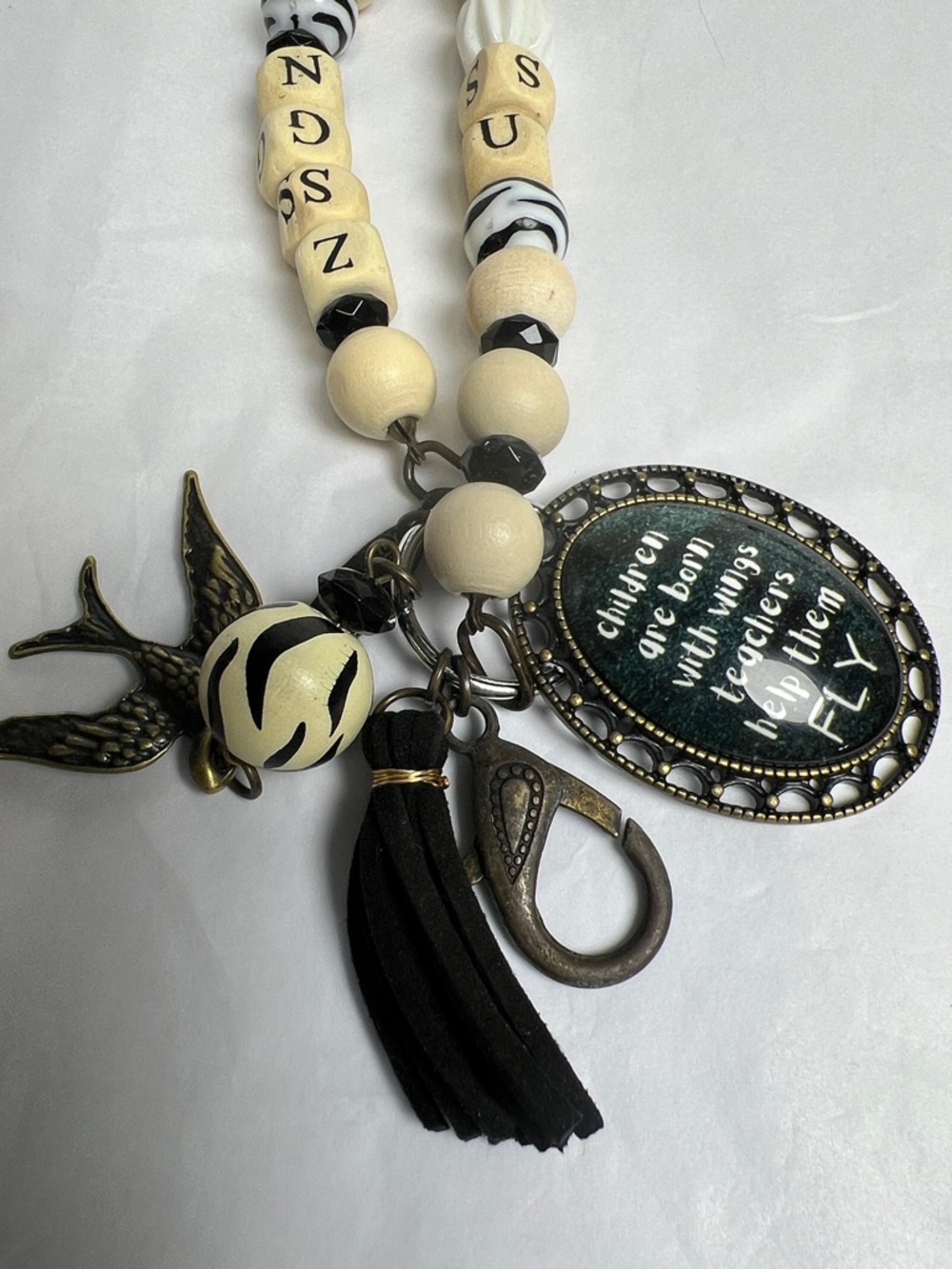 PLUNDER Jewelry Alphabet Teach Lanyard Necklace NWOT - Picture 3 of 14